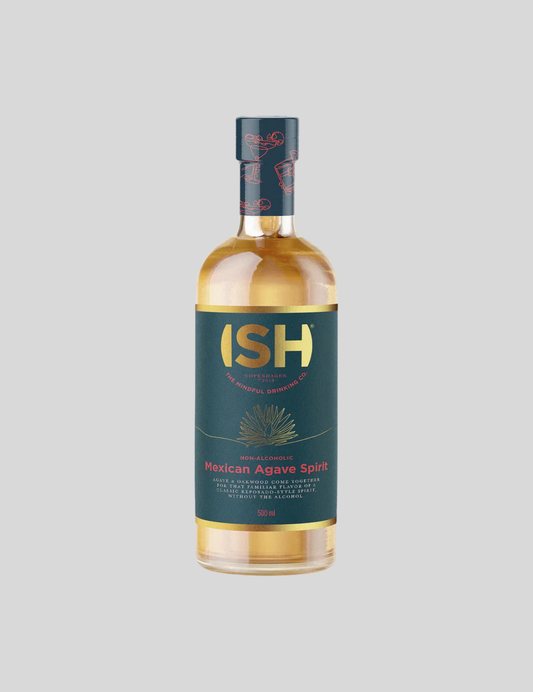 ISH Agave Distiliatas nealkoholinė tekila butelyje