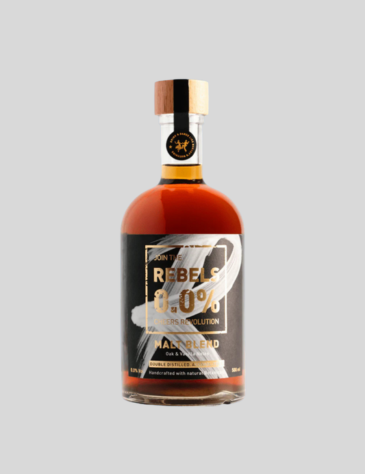Rebels 0.0% Whisky – bealkoholinė viskio alternatyva 500 ml butelyje