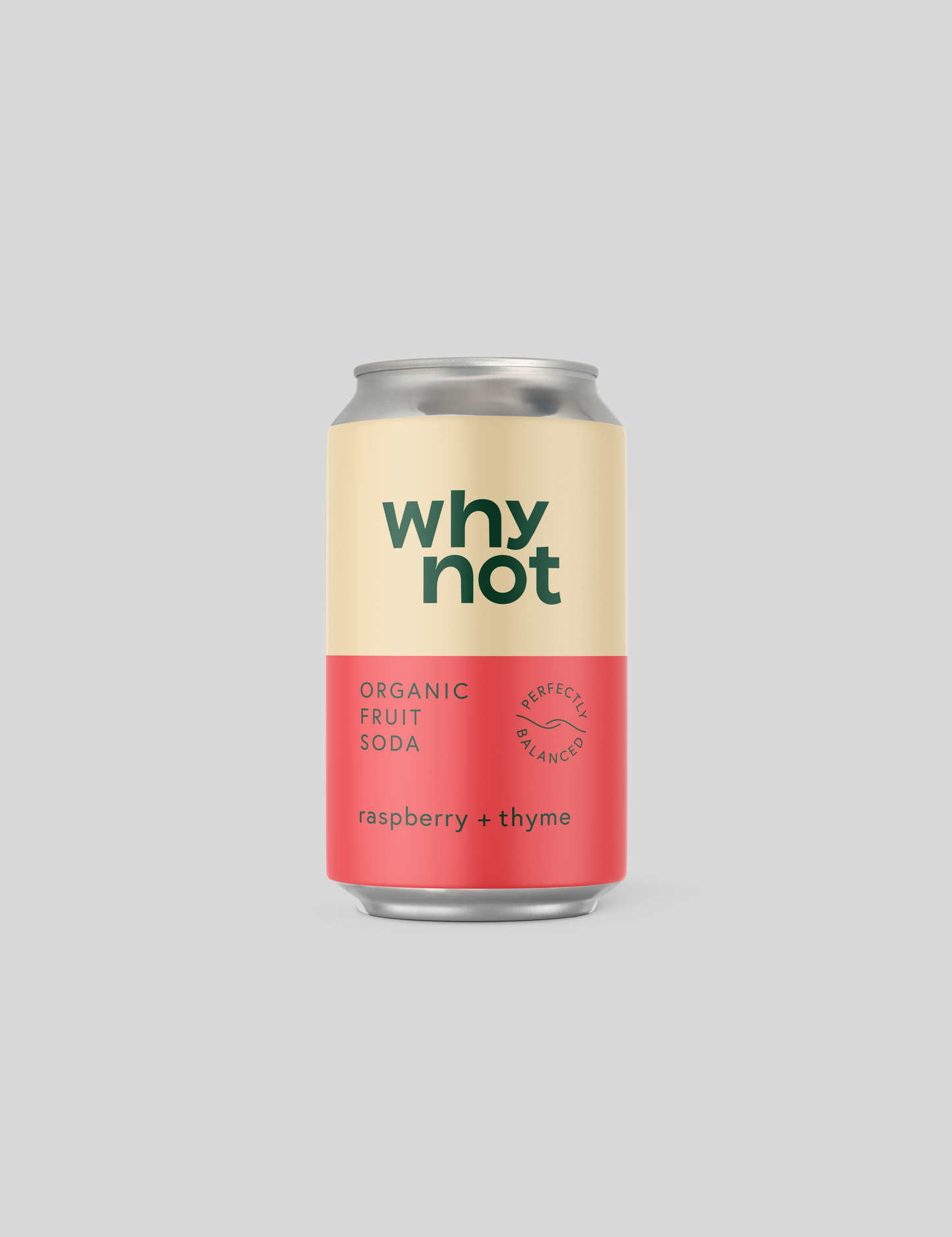 WHY NOT - gazuotas aviečių ir čiobrelių skonio gėrimas (330 ml)